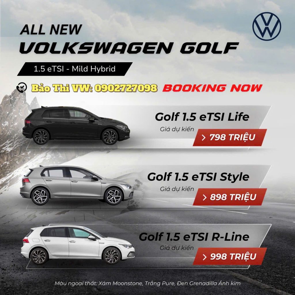 booking vw golf 2025 0902727098